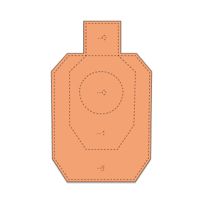 Мішень IDPA №34 силует міні 220х380 мм бура Gerts 05002-3 фото