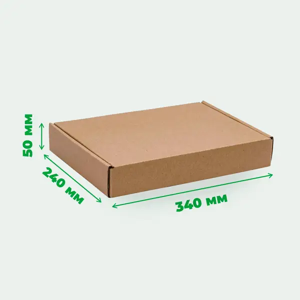 Купити Самозбірна коробка 340x240x50 бура - 1кг 02008-1 в інтернет магазині Pack You